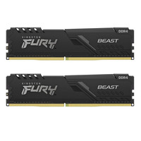 Kingston 金士顿 Fury DDR4 3200MHz 台式机内存 马甲条 黑色 64GB 32GB*2 KF432C16BBK2/64