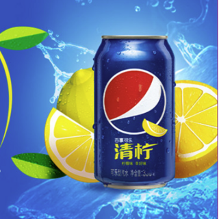可乐 Pepsi 清柠味汽水 碳酸饮料 330ml*24听 年货 百事出品