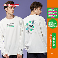 Kappa卡帕电音联名图案衫男圆领运动卫衣休闲长袖外套（L、黑色-990）