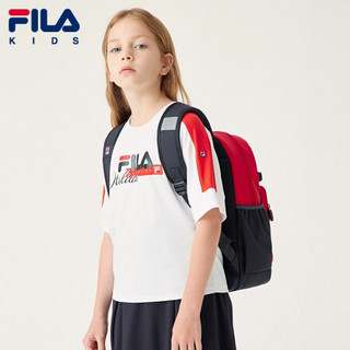 FILA 斐乐男女童双肩书包2021年秋季新款高年级3M反光减重护脊 火红-RD XS