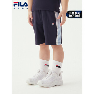 FILA 斐乐童装男童短裤2021夏季新款儿童小童五分裤子 RD宝蓝-NV 110cm