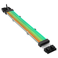 LIAN LI 联力 新款霓彩线2代 发光延长线ARGB霓虹显卡8pin24主板电源棉编线