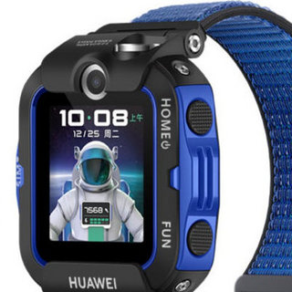 HUAWEI 华为 儿童手表 4X 新耀版 智能手表 53mm 黑色 星云蓝TPU表带(北斗、GPS)