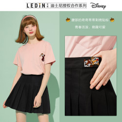 LEDIN 乐町 CWGEA1240 女士绣花百褶裙