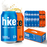 Hike 海客 啤酒组合装 2口味 330ml*12罐（原浆精酿330ml*4罐+果味白啤330ml*8罐）