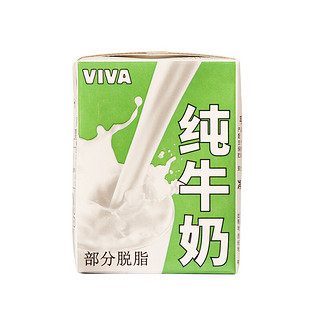 VIVA 韦沃 部分脱脂纯牛奶 200ml*21盒