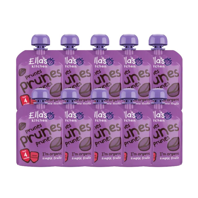 艾拉厨房 西梅果泥10袋婴幼儿水果泥无添加辅食泥婴儿零食哄娃神器