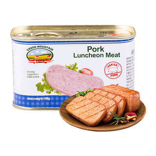 88VIP：绿山农场 经典原味午餐肉罐头 198g