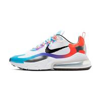 NIKE 耐克 Air Max 270 React 男子休闲运动鞋 DC0833-101 白色/浅蓝/橘红 44.5