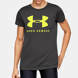 UNDER ARMOUR 安德玛 Tech Logo Graphic 女子运动短袖T恤