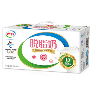 yili 伊利 脱脂牛奶 250ml*24盒 礼盒装