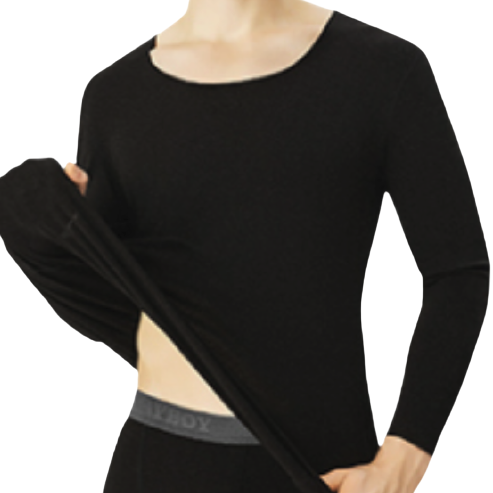 PLAYBOY 花花公子 男士保暖内衣套装 D8550ZY 黑色 L