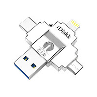 iDiskk 苹果U盘系列 U019定制款 USB3.0 固态U盘 银色 32GB 苹果lightning/USB接口