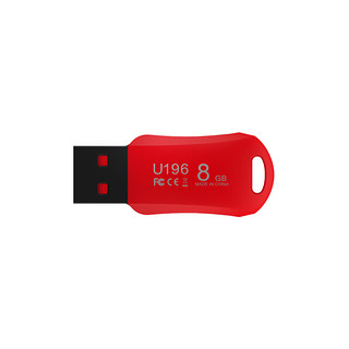 Netac 朗科 闪盾系列 U196 USB 2.0 闪存U盘 黑红色 8GB USB