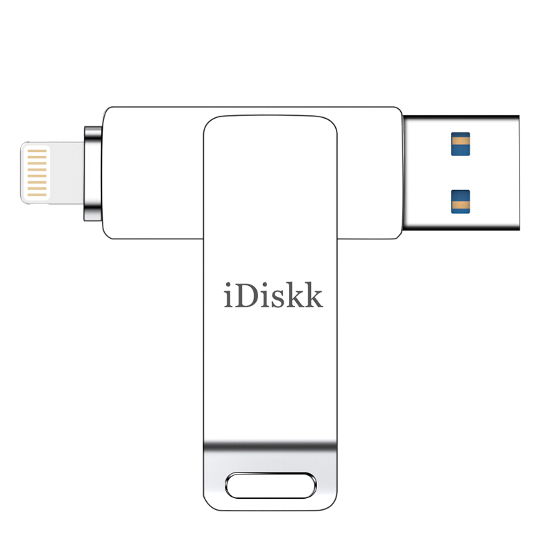 iDiskk 苹果U盘系列 U006 USB 3.0 固态U盘 珍珠银 64GB Lightning/USB 双口