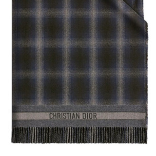 Dior 迪奥 Tartan In Dior 女士羊毛披肩 05TAR355I153_C580 蓝色 155*140cm