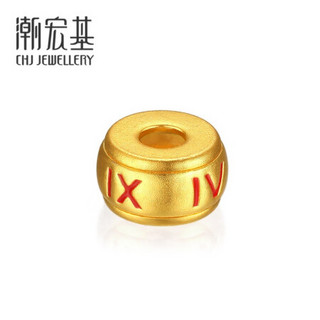 潮宏基 CHJ JEWELLERY 一生一世 足金黄金转运珠女款定价 SHG30000761