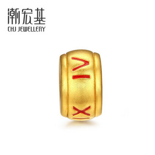 潮宏基 CHJ JEWELLERY 一生一世 足金黄金转运珠女款定价 SHG30000761