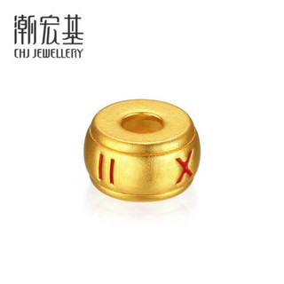 潮宏基 CHJ JEWELLERY 一生一世 足金黄金转运珠女款定价 SHG30000761