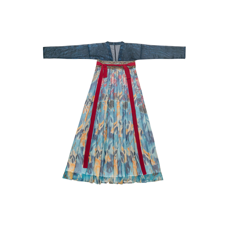 YU ESHANG SHAO 月上梢 唐风汉服 雀笙隐 女士齐胸下裙 S