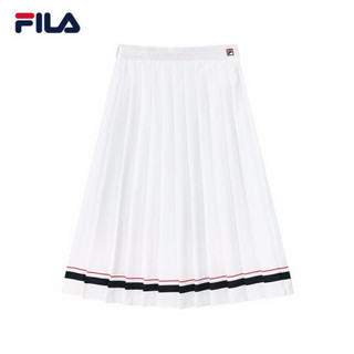 FILA 斐乐女子半身裙2021年夏秋新款运动时尚A字半身裙 标准白-WT 160/62A/S