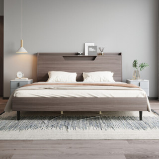 a家家具现代储物板式床北欧轻奢简约榻榻米高箱床a008升级款15米床头