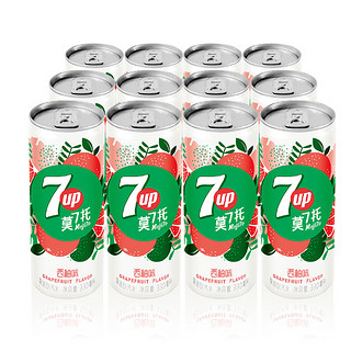 PEPSI 百事 plus会员：七喜可乐  西柚味 汽水 碳酸饮料 330ml*12罐 *2件