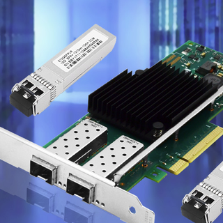EB-LINK intel X710芯片PCI-E X8万兆双光口网卡10G光纤SFP+含多模光模块服务器网络适配器支持融合存储