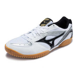 Mizuno 美津浓 Crossmatch Plio Rx4 中性乒乓球鞋 81GA183009 白色/黑色 39