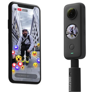 InInsta360 影石 ONE X2 口袋全景防抖运动相机 Vlog拍摄+32GB SD卡+硅胶套