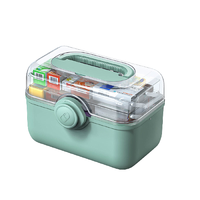 Glosen 金隆兴 2482 医药箱 3层 中号 浅杉绿