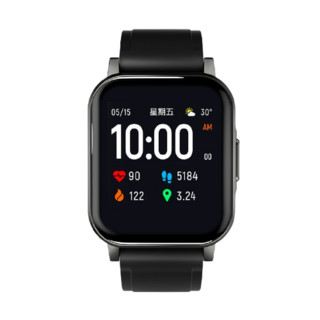 Haylou 嘿喽 LS02 智能手表 1.4英寸 黑色 硅胶表带 黑色（运动、续航、心率、监控、防水、提醒）