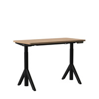 9am Robin系列 升降电脑桌 胡桃色+哑光黑 1400*650mm 三节桌腿款
