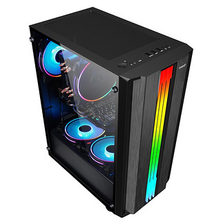 i FOR GAME 游戏悍将 大地 SE RGB MATX机箱 半侧透 黑色