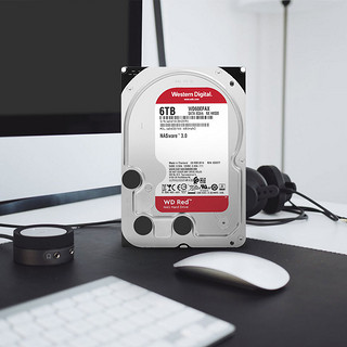 Western Digital 西部数据 红盘系列 3.5英寸NAS硬盘 6TB (SMR、5400rpm、256MB) WD60EFAX