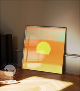 海龙红 安迪沃霍尔艺术作品挂画《日出和日落》45×45cm 抽象简约北欧ins风日出和日落装饰小众画