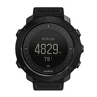 SUUNTO 颂拓 远征 阿尔法 智能手表 50mm 黑色不锈钢表圈 黑色织物表带（GPS、运动手表、防水）