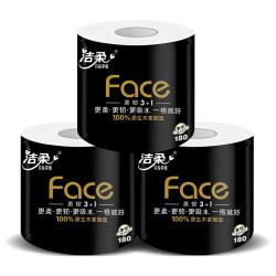洁柔 有芯卷纸 黑Face4层180克*27卷