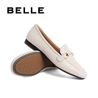 BeLLE 百丽 W7N1DCA1 女士羊皮革复古英伦时尚平底皮鞋
