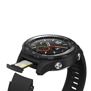 HUAWEI 华为 LEO-DLXX 智能手表 45mm 碳晶黑 硅胶表带 碳晶黑（GPS、心率）