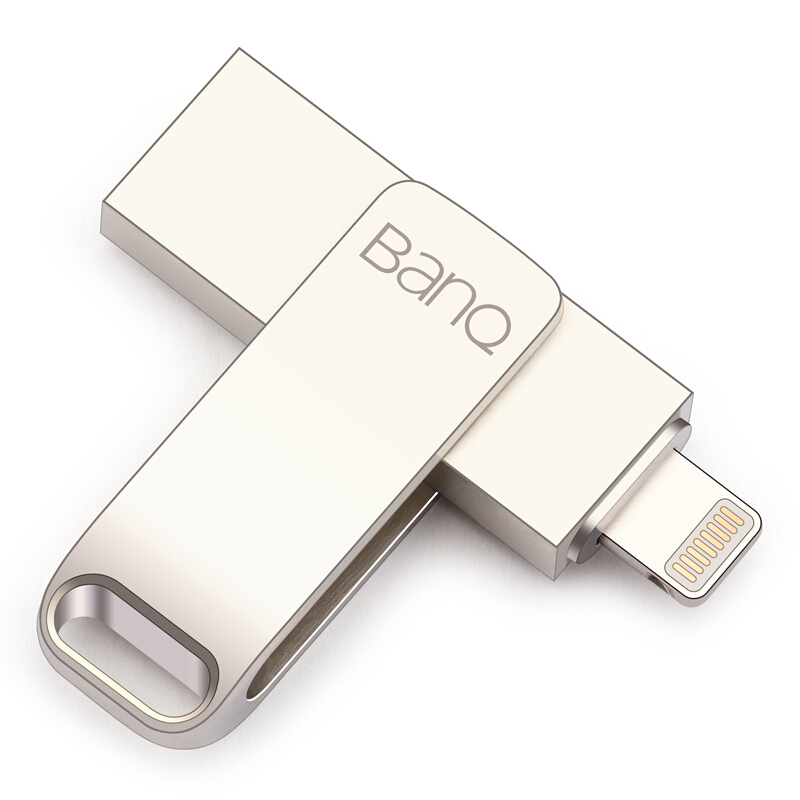 BanQ 苹果U盘系列 A6S USB 3.0 U盘 银色 128GB USB/Lightning双口