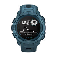 GARMIN 佳明 湖滨蓝 智能手表 45mm 深蓝纤维增强聚合物表壳 蓝绿硅胶表带（ECG、高度计、电子罗盘、加速度传感器、温度计）