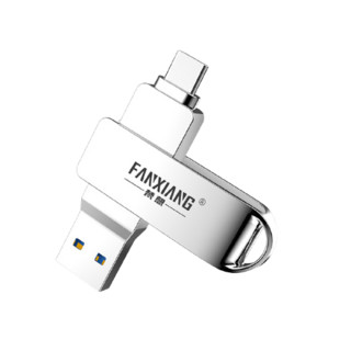 FANXIANG 梵想 F373 USB 3.1 U盘 银色 256GB USB/Type-C双口