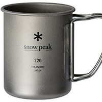 Prime会员：snow peak 雪峰 钛金属单层马克杯 220ml