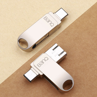 BanQ C80 USB3.1 三合一U盘 珍珠镍 32GB USB/Type-C/Micro USB三口