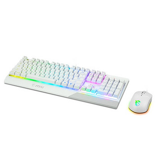 MSI 微星 GK30电竞键盘+GM11游戏鼠标 键鼠套装  白色