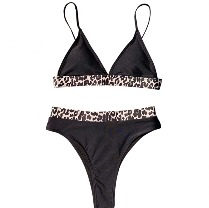 SHEIN 女子泳衣 黑色//白色 M