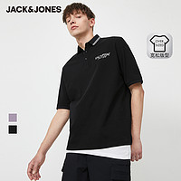 JACK&JONES; 杰克琼斯 男士POLO-SHIRT夏宽松纯棉翻领短袖T恤保罗衫