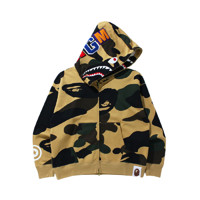 BAPE 男士连帽拉链卫衣 0ZXSWM115012H 黄色 XXL