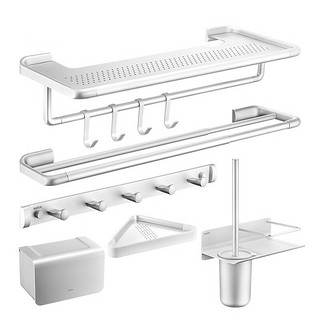 MOEN 摩恩 珂珑系列 ACC2701+ACC2703+ACC2706+ACC2709+ACC2710+ACC2711 法式浴室挂件套装 星际银 六件套